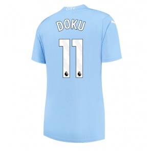 Lacne Ženy Futbalové dres Manchester City Jeremy Doku #11 2023-24 Krátky Rukáv - Domáci